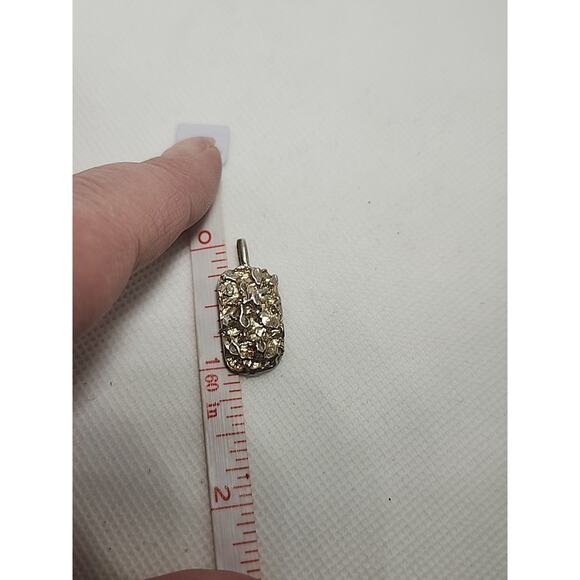 Nugget Charm Pendant .925 Sterling Silver. - Picture 3 of 5